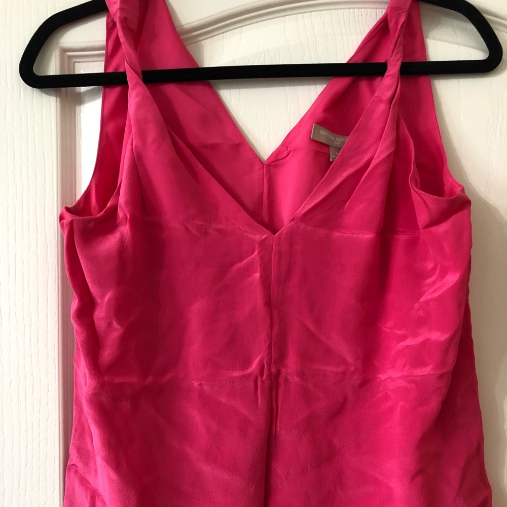 Banana Republic 100% silk bright pink tank size 6